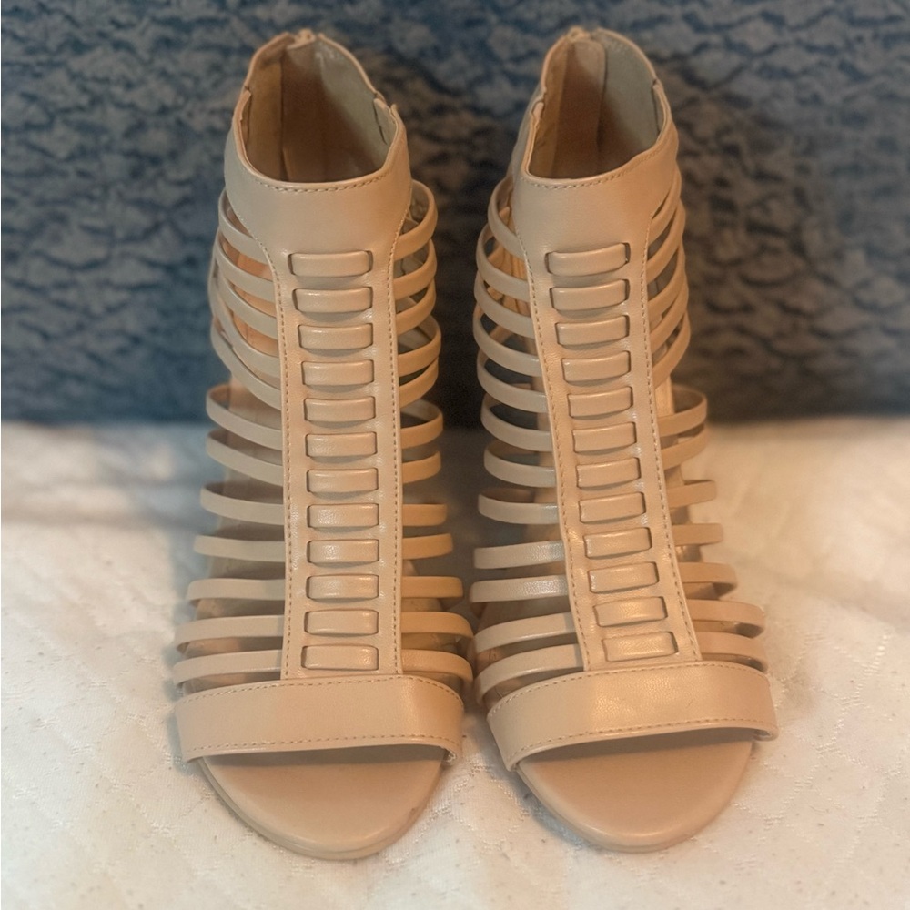 Express Tan Strappy Heels